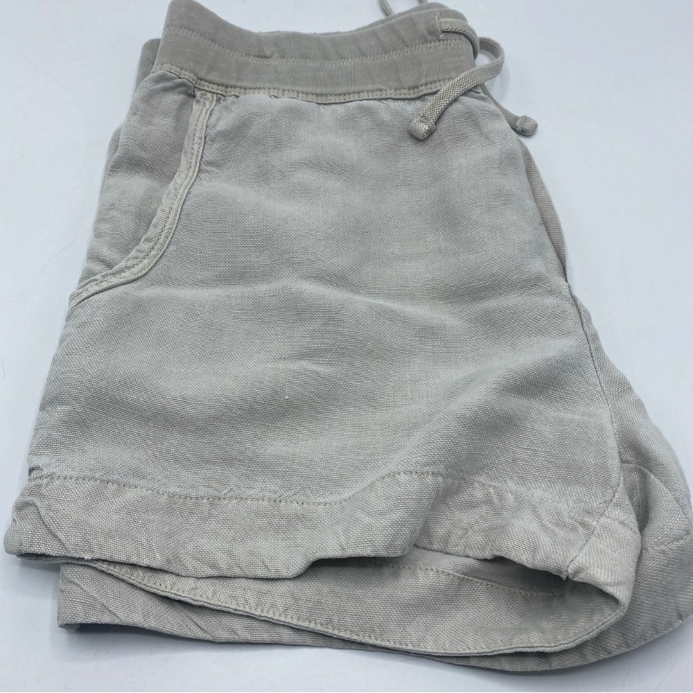 Standard James Perse Women Drawstring Utility Beige Cotton Shorts 1 Small Lounge - Picture 6 of 6